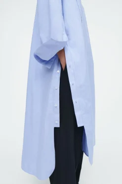 Clearance COS ASYMMETRIC DECONSTRUCTED SHIRT DRESS LIGHT BLUE