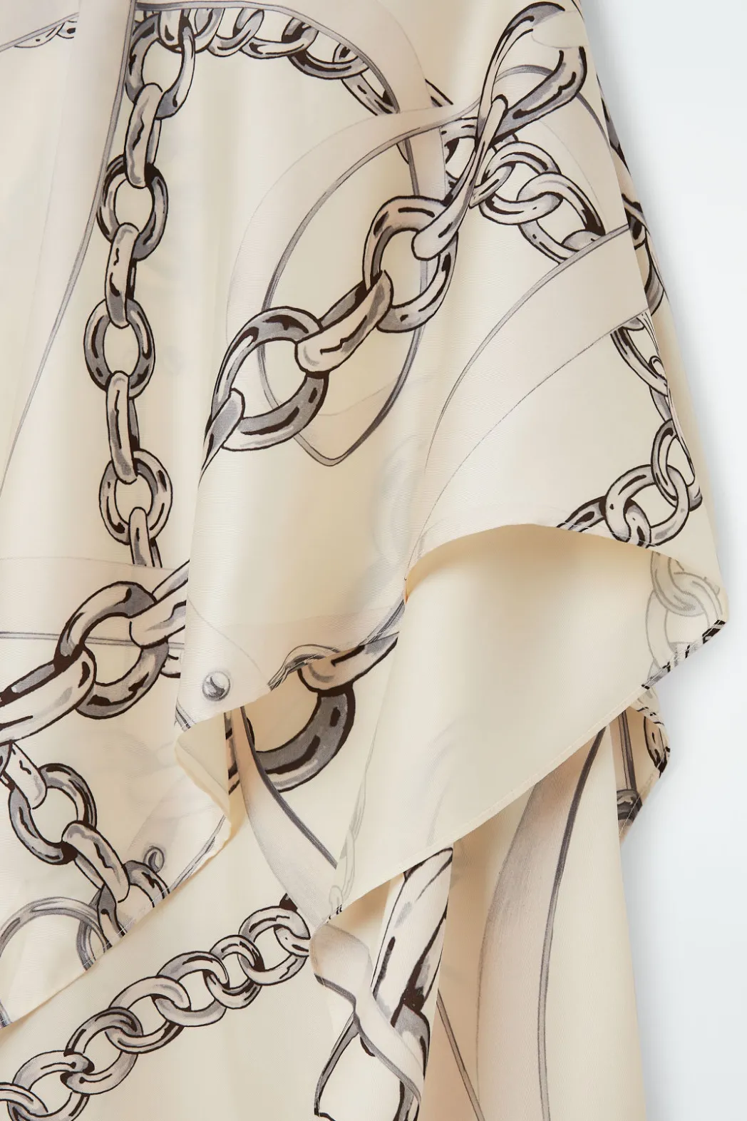 New COS ASYMMETRIC DRAPED SKIRT WHITE