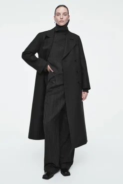 Clearance COS ASYMMETRIC MERINO WOOL SWEATER DARK GRAY