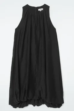 Online COS BALLOON MINI DRESS BLACK