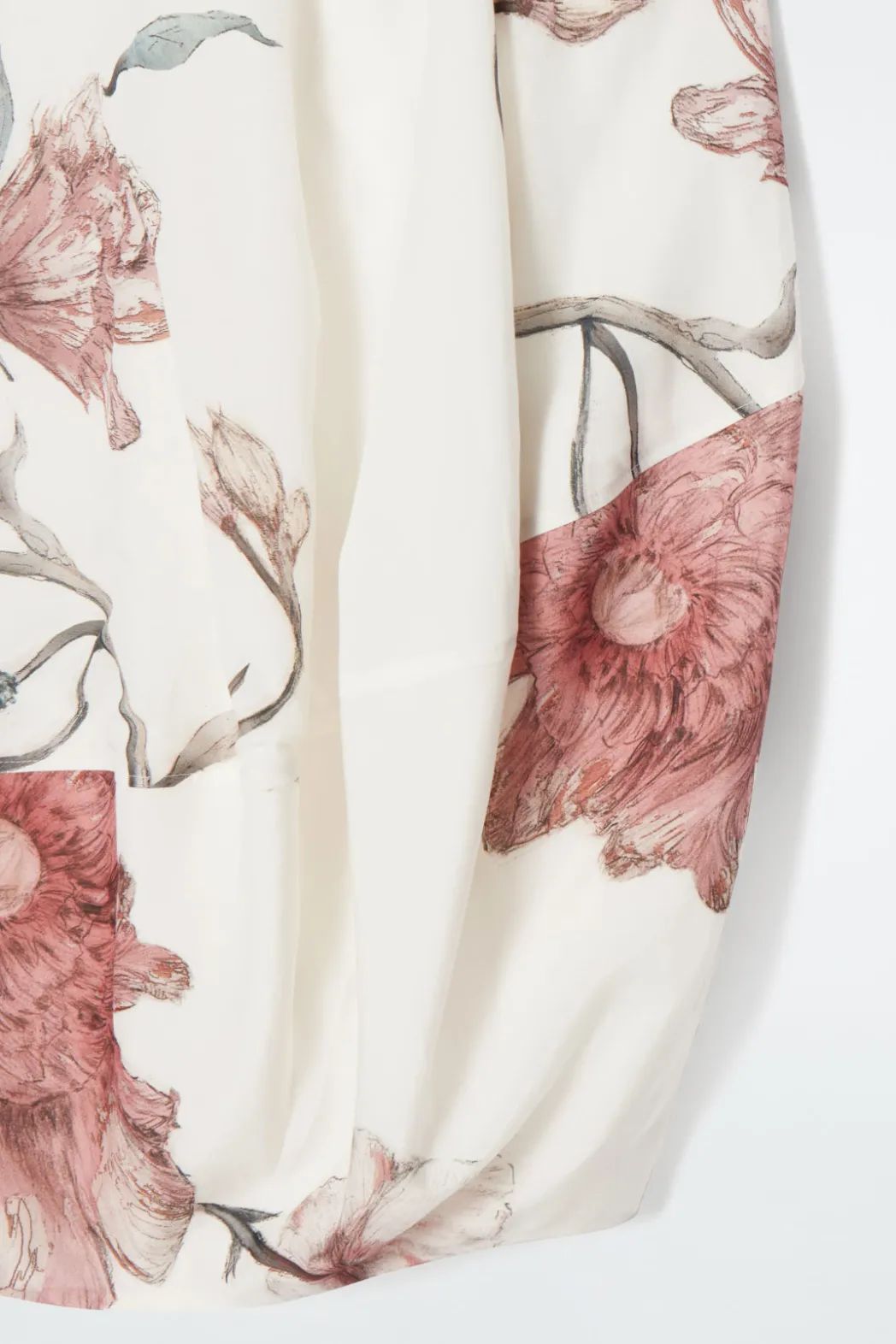 New COS BALLOON SLEEVELESS TOP WHITE / FLORAL