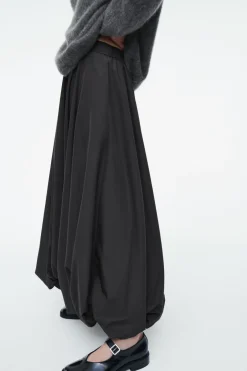 Best COS BALLOON-HEM MAXI SKIRT BLACK