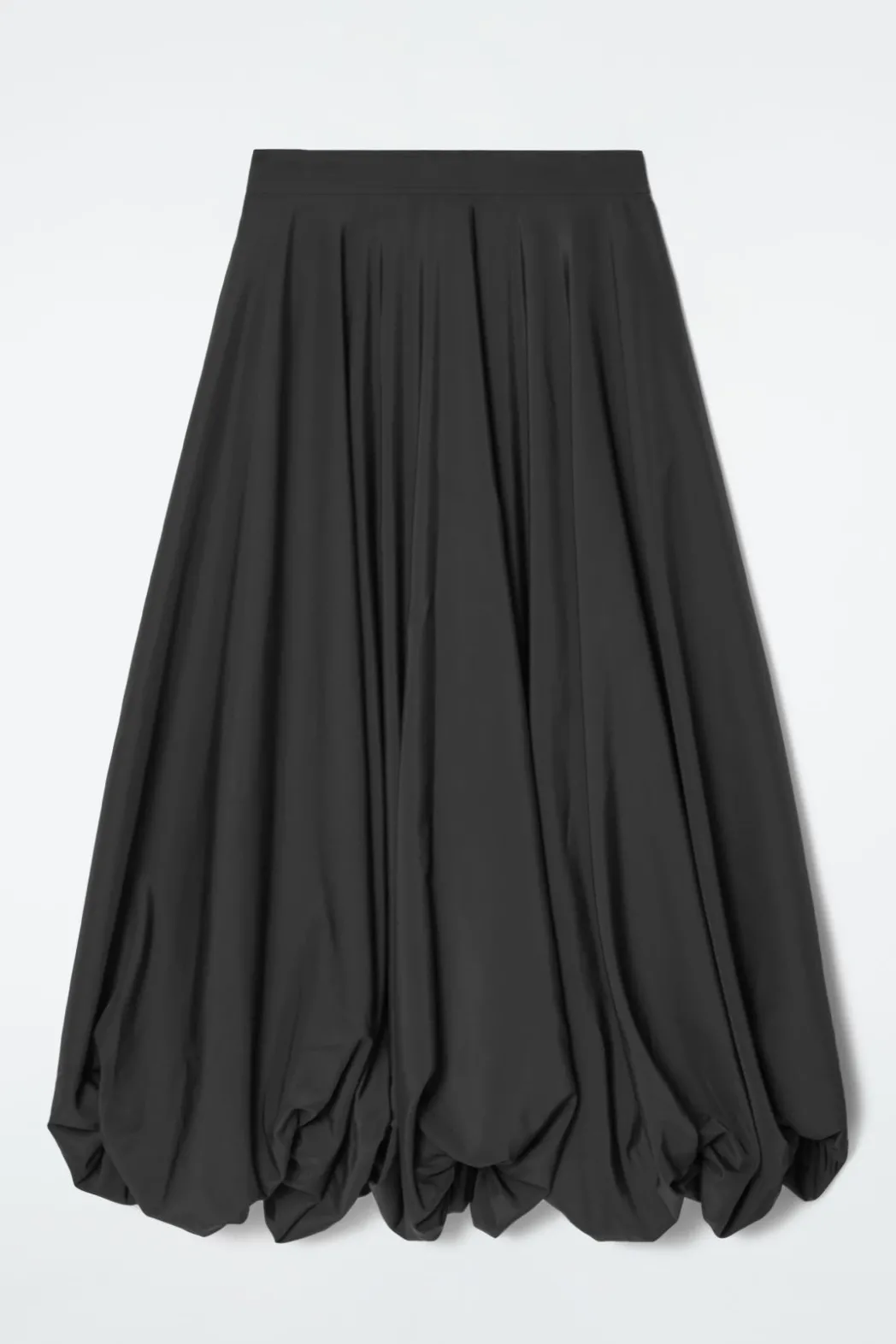 Best COS BALLOON-HEM MAXI SKIRT BLACK