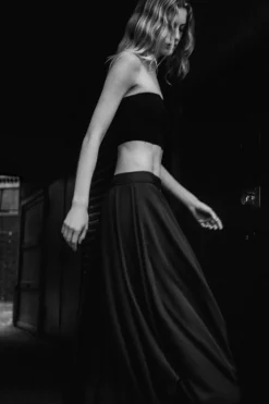 Best COS BALLOON-HEM MAXI SKIRT BLACK