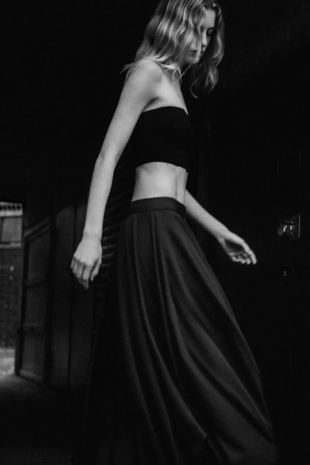 Best COS BALLOON-HEM MAXI SKIRT BLACK