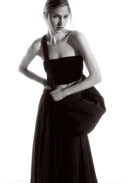 Best COS BALLOON-HEM MAXI SKIRT BLACK