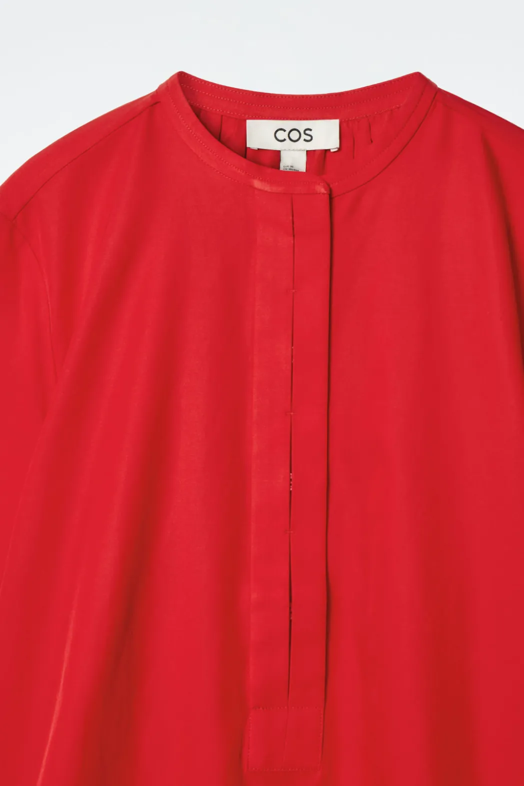 Outlet COS BALLOON-SLEEVE SILK BLOUSE RED