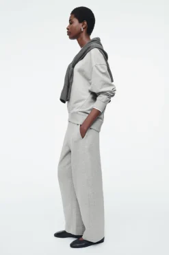 Online COS BARREL-LEG JOGGERS GRAY MÉLANGE