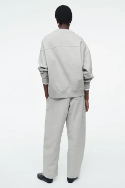 Online COS BARREL-LEG JOGGERS GRAY MÉLANGE