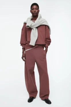 Best COS BARREL-LEG JOGGERS RUST BROWN