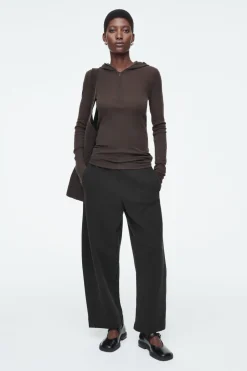 New COS BARREL-LEG JOGGERS BLACK