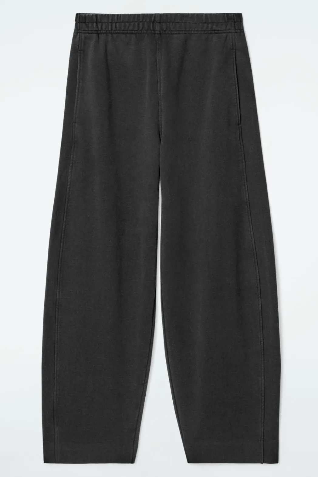New COS BARREL-LEG JOGGERS BLACK