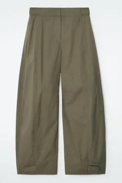 New COS BARREL-LEG UTILITY PANTS KHAKI