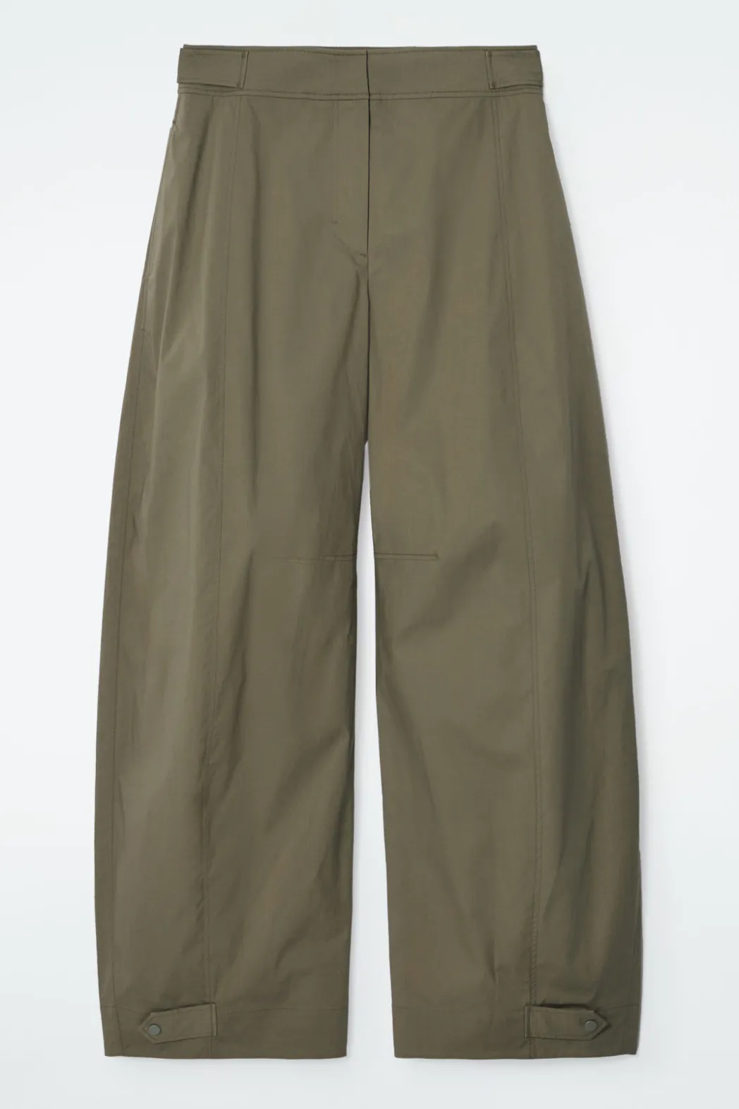 New COS BARREL-LEG UTILITY PANTS KHAKI