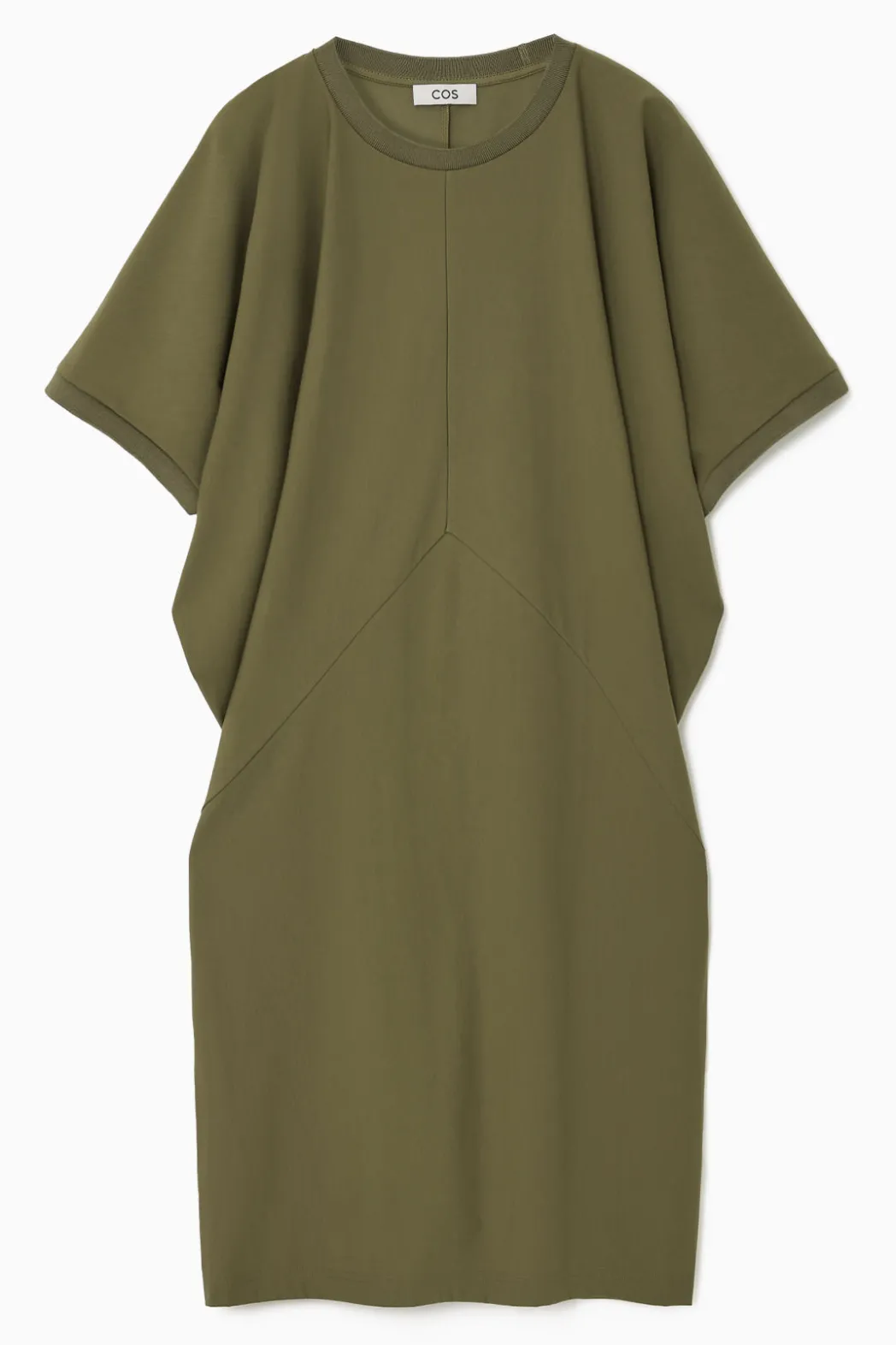 Clearance COS BATWING-SLEEVE T-SHIRT DRESS KHAKI GREEN