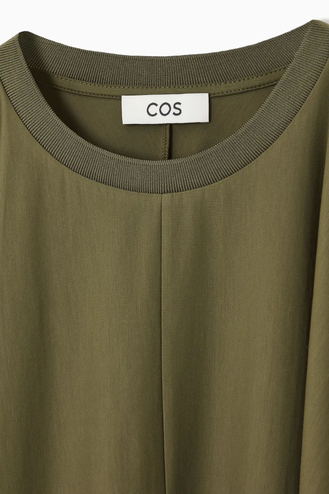 Clearance COS BATWING-SLEEVE T-SHIRT DRESS KHAKI GREEN