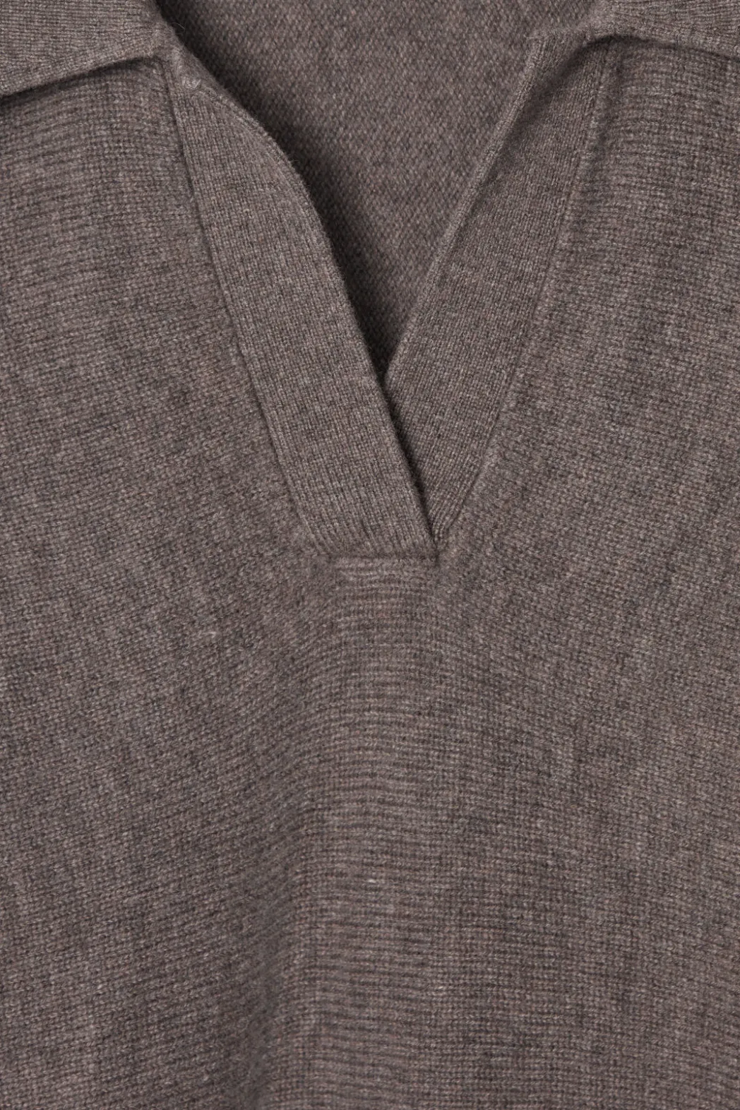 Online COS BATWING-SLEEVE WOOL POLO SWEATER BROWN