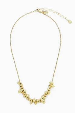 Discount COS BEADED BOX CHAIN NECKLACE GOLD