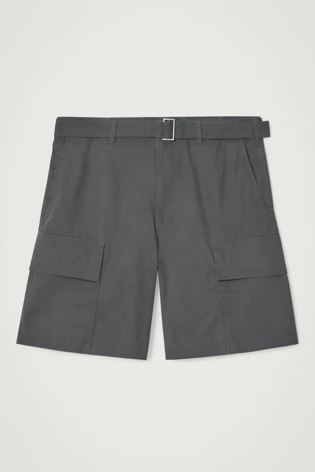 Outlet COS BELTED CARGO SHORTS GRAY