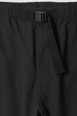 Discount COS BELTED TECHNICAL COTTON CARGO PANTS BLACK