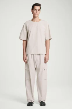 Best COS BELTED TECHNICAL COTTON CARGO PANTS STONE