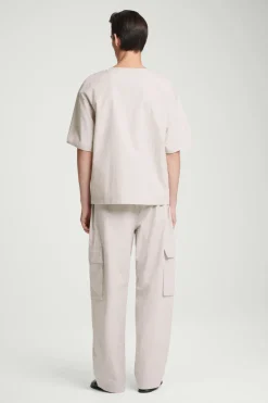 Best COS BELTED TECHNICAL COTTON CARGO PANTS STONE