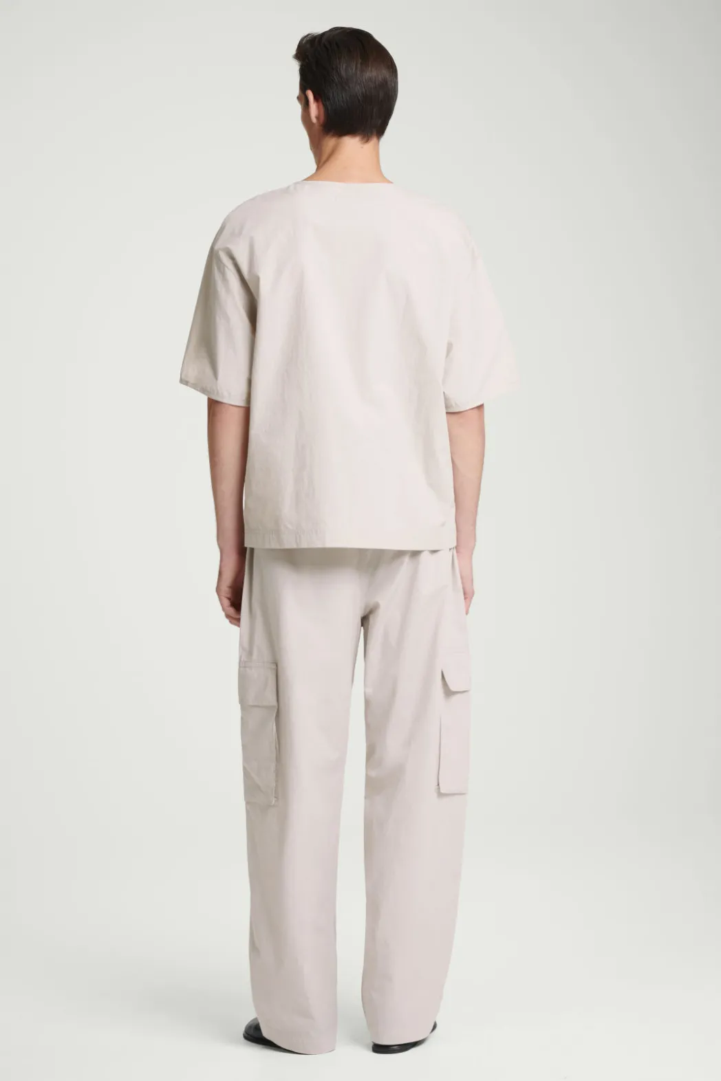 Best COS BELTED TECHNICAL COTTON CARGO PANTS STONE