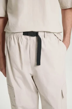Best COS BELTED TECHNICAL COTTON CARGO PANTS STONE