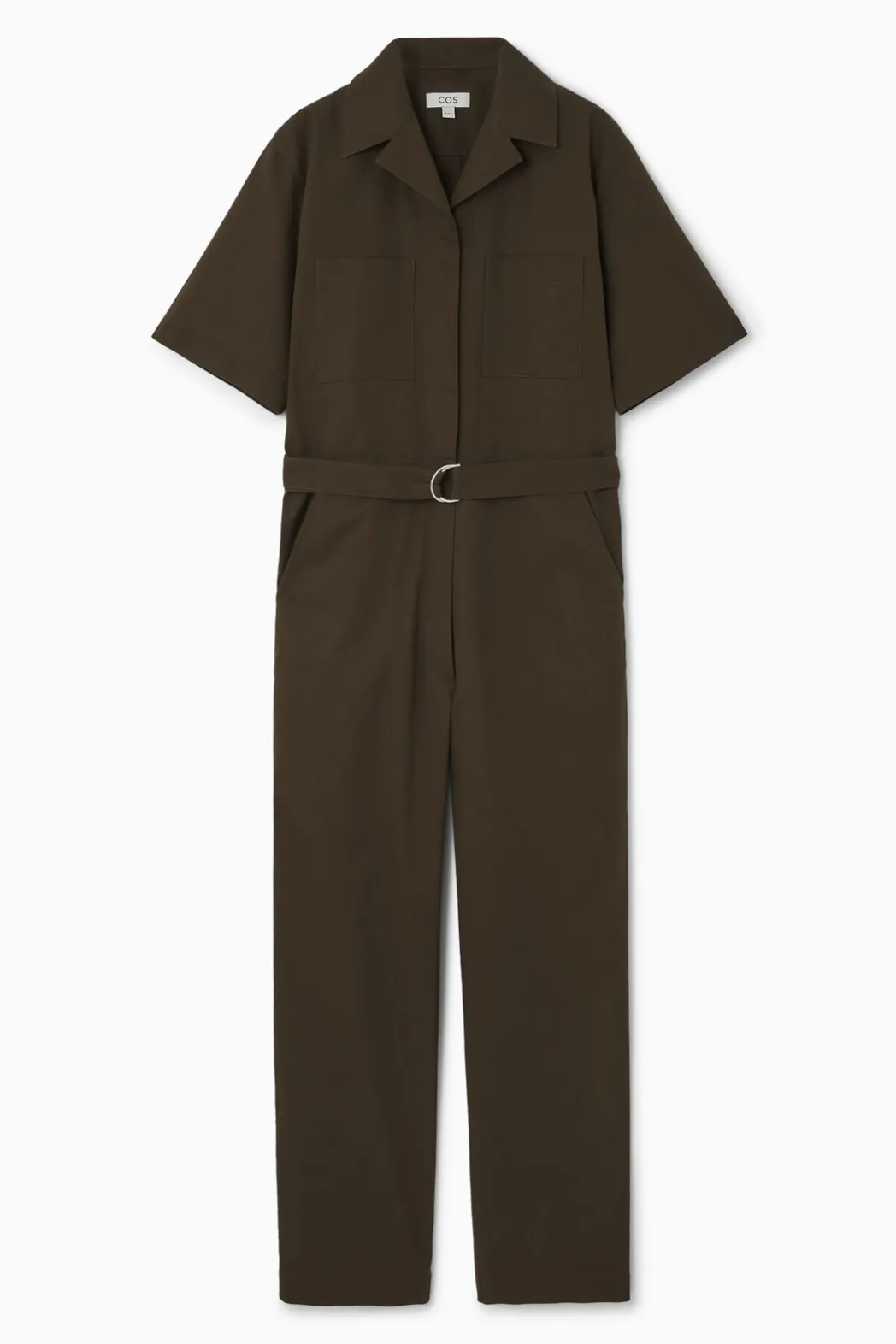 New COS BELTED UTILITY BOILERSUIT DARK KHAKI