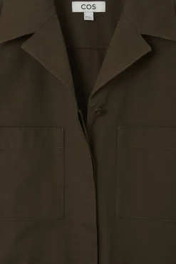 New COS BELTED UTILITY BOILERSUIT DARK KHAKI