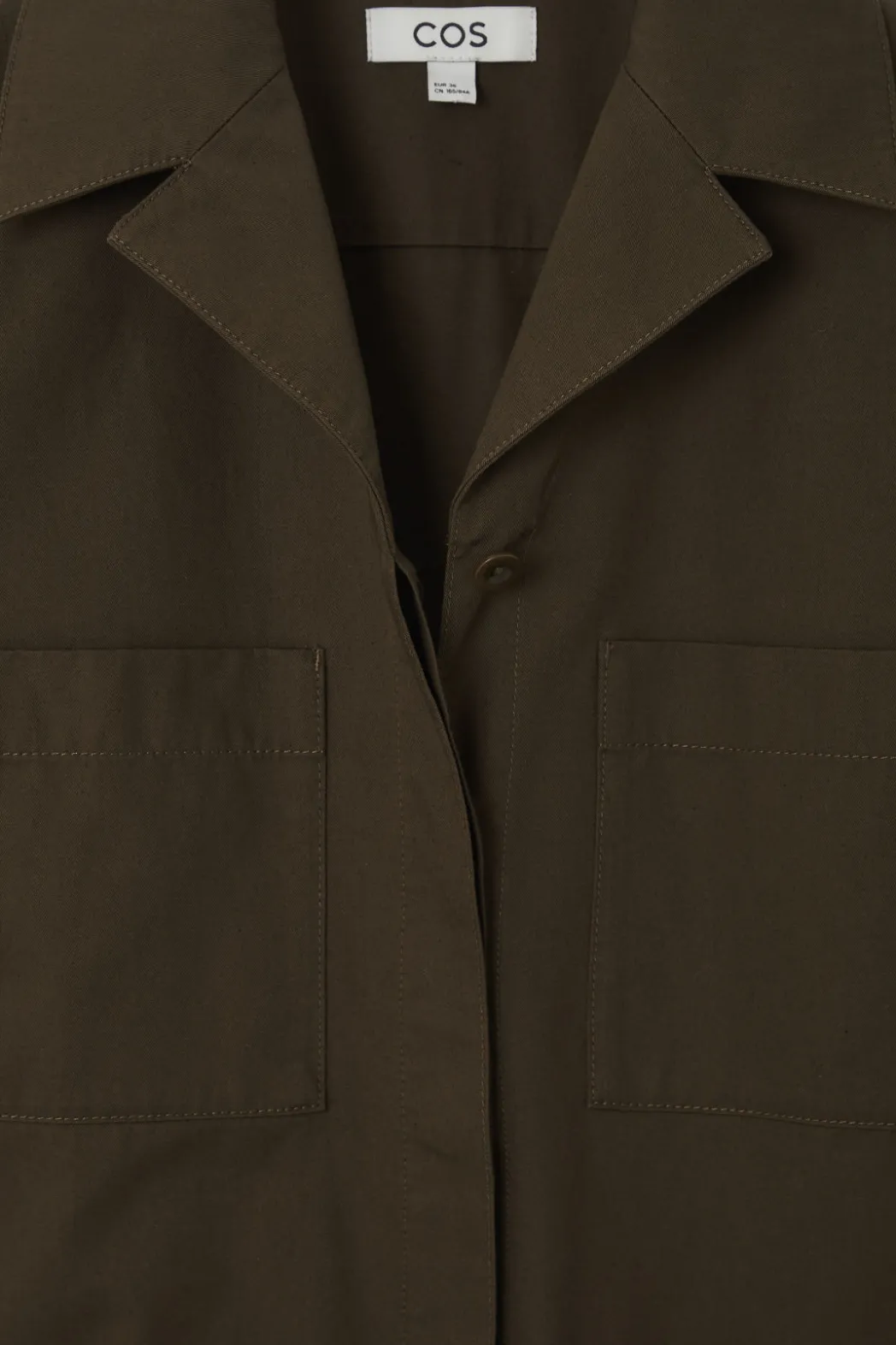 New COS BELTED UTILITY BOILERSUIT DARK KHAKI