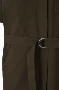 New COS BELTED UTILITY BOILERSUIT DARK KHAKI