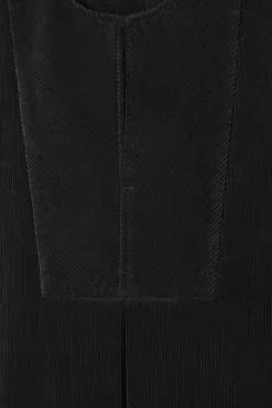 Clearance COS BIB-FRONT CORDUROY MINI DRESS BLACK