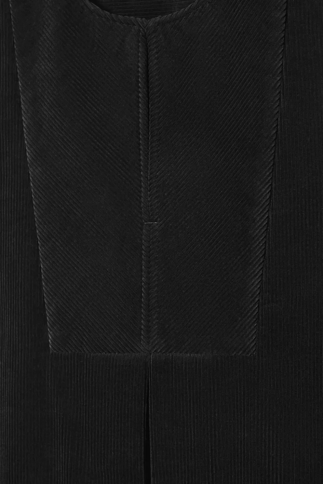 Clearance COS BIB-FRONT CORDUROY MINI DRESS BLACK