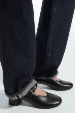Hot COS BLOCK-HEEL LEATHER MARY-JANE PUMPS BLACK