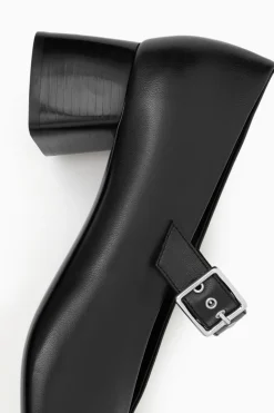Hot COS BLOCK-HEEL LEATHER MARY-JANE PUMPS BLACK