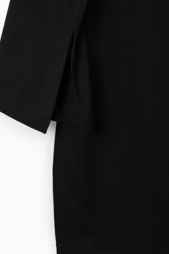 Best COS BOAT-NECK MINI T-SHIRT DRESS BLACK