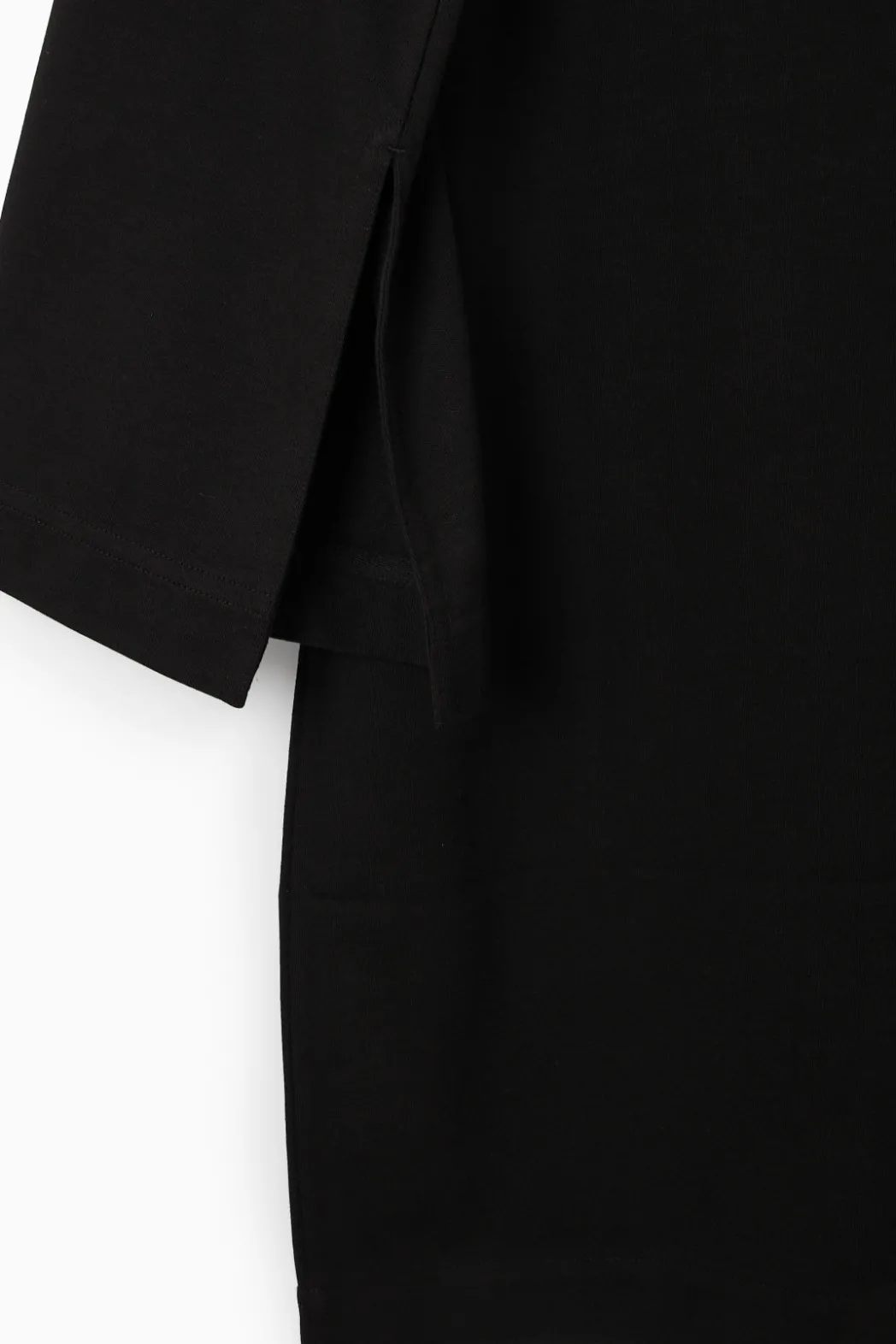 Best COS BOAT-NECK MINI T-SHIRT DRESS BLACK