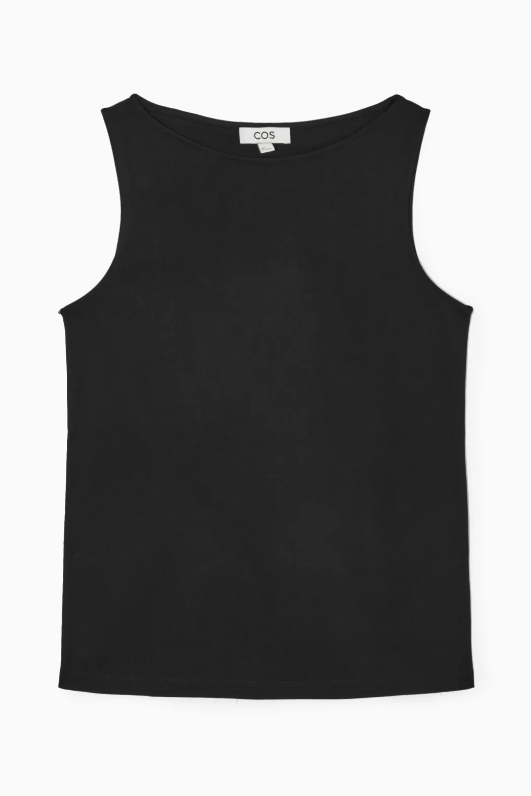 Online COS BOAT-NECK TANK TOP BLACK