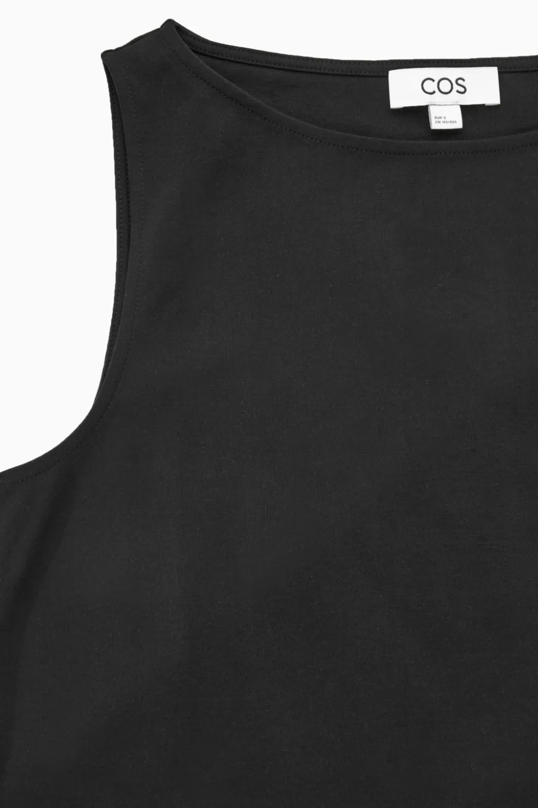 Online COS BOAT-NECK TANK TOP BLACK