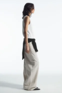Hot COS BOAT-NECK TANK TOP WHITE