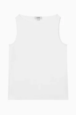 Hot COS BOAT-NECK TANK TOP WHITE