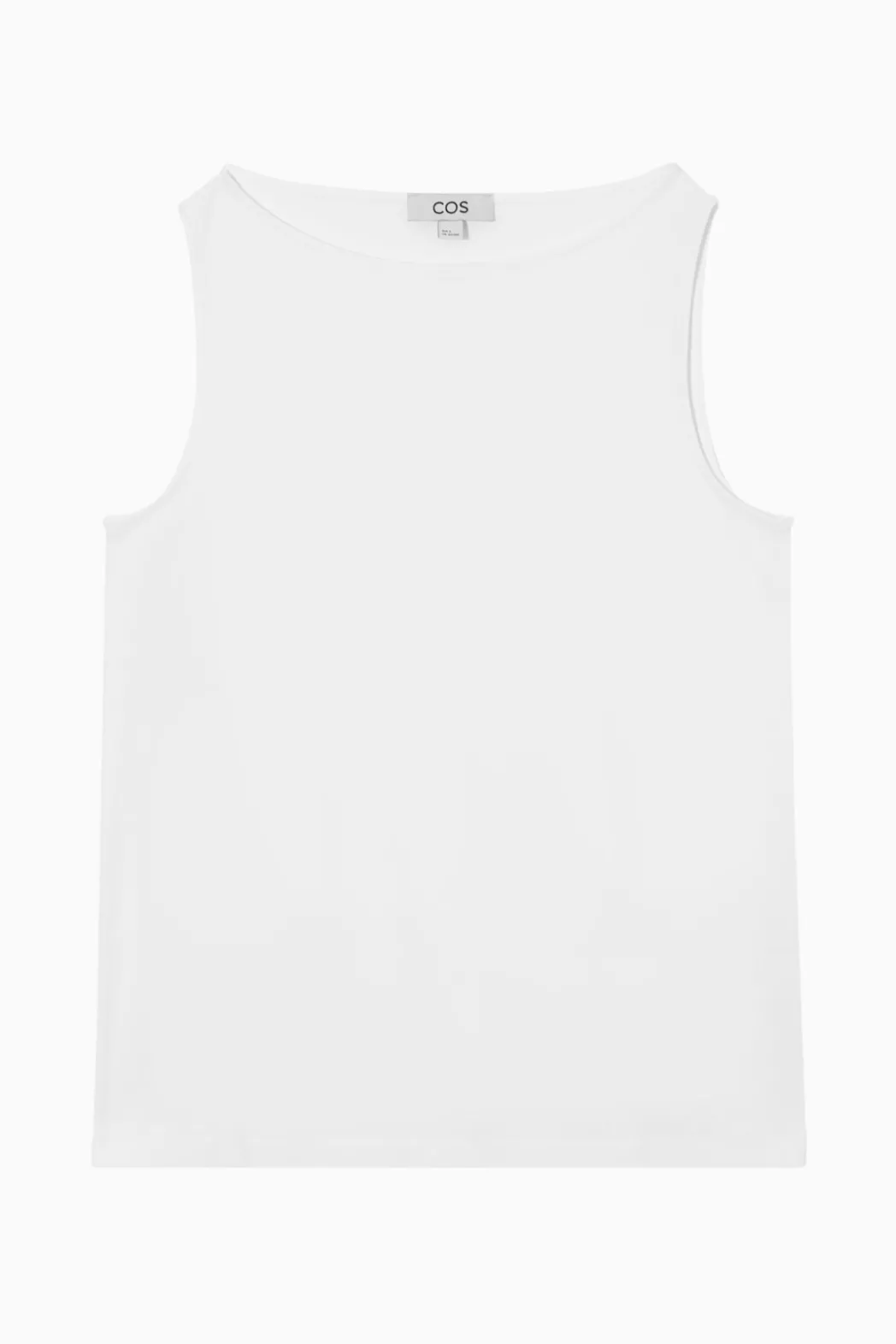 Hot COS BOAT-NECK TANK TOP WHITE