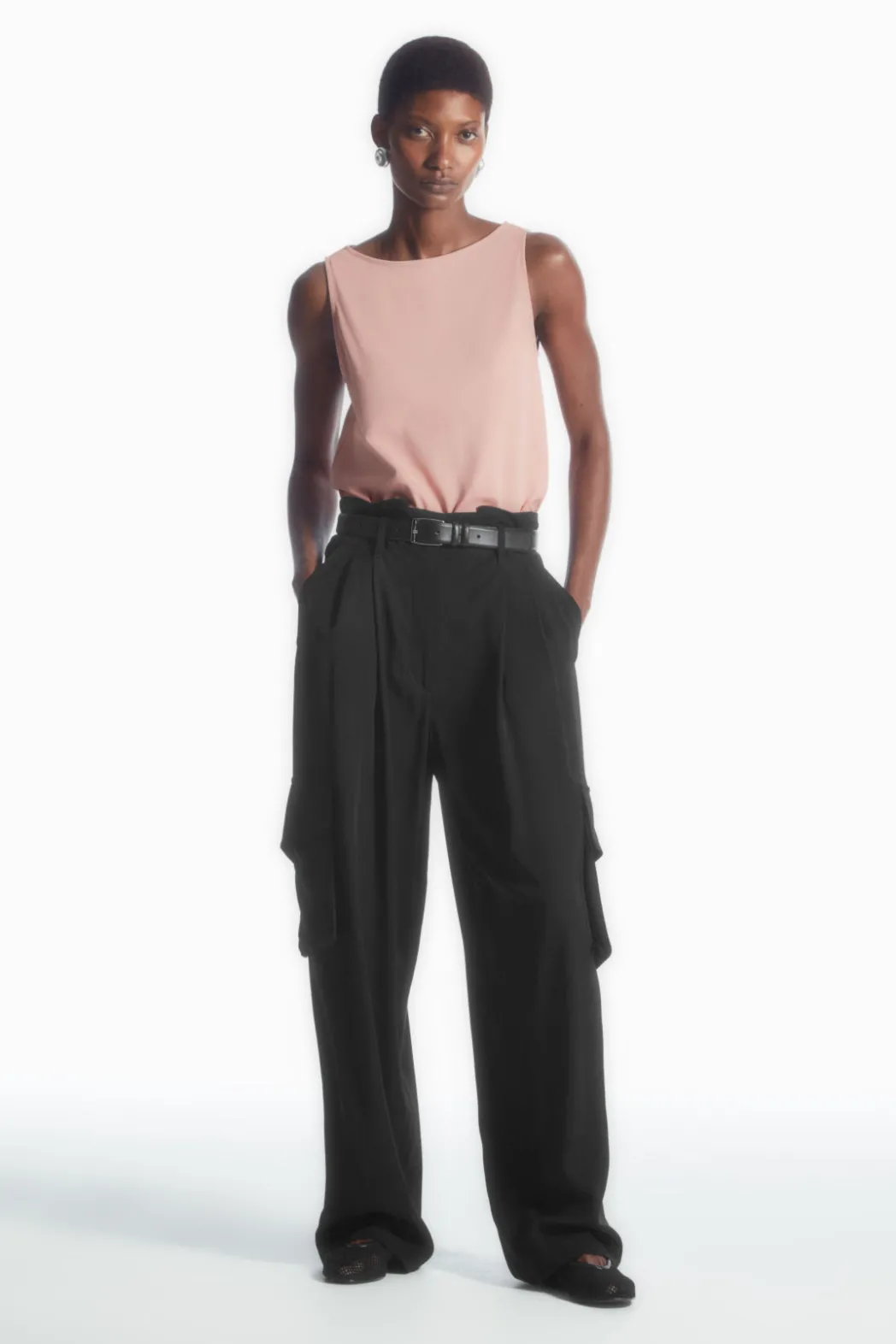 New COS BOAT-NECK TANK TOP PINK