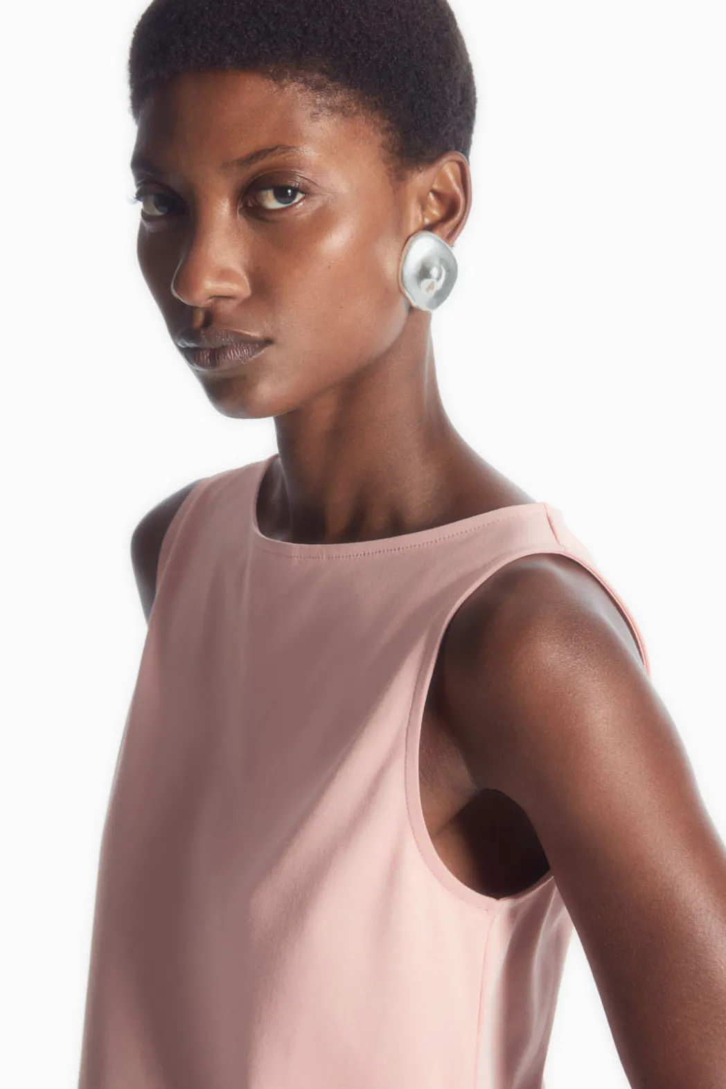 New COS BOAT-NECK TANK TOP PINK