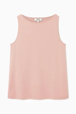 New COS BOAT-NECK TANK TOP PINK