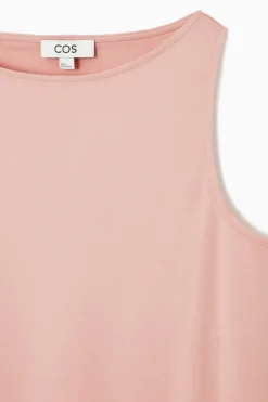New COS BOAT-NECK TANK TOP PINK