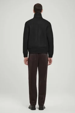 Sale COS BOILED MERINO WOOL AVIATOR JACKET BLACK