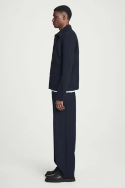 Sale COS BOILED-WOOL CHORE JACKET NAVY