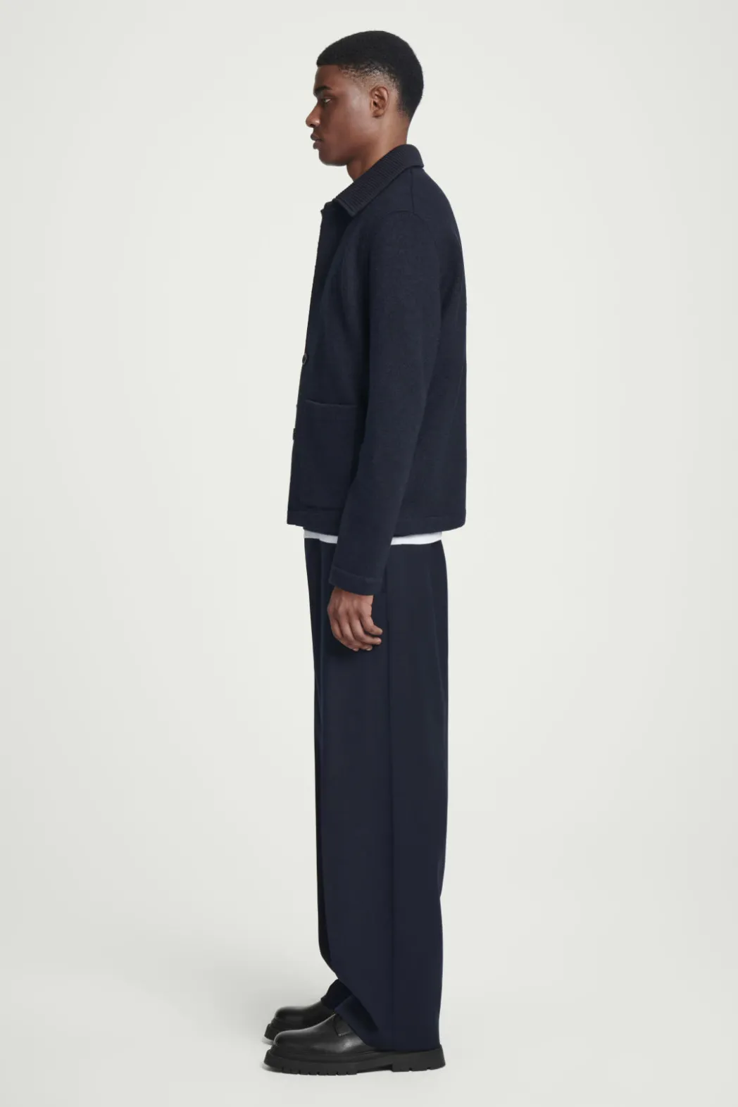 Sale COS BOILED-WOOL CHORE JACKET NAVY